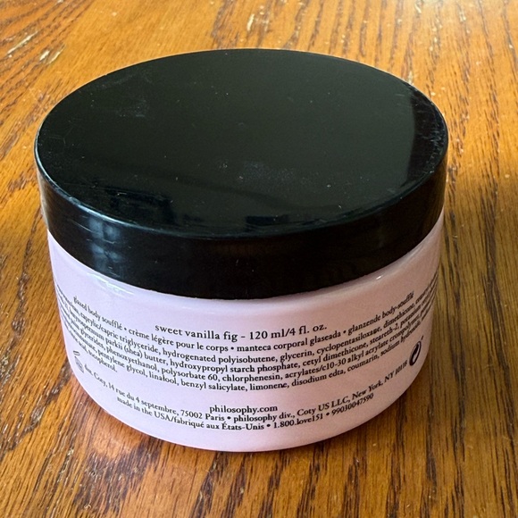 Philosophy Sweet Vanilla Fig Glazed Body Soufflé 120 ml 4 fl oz Sealed New - Picture 2 of 4